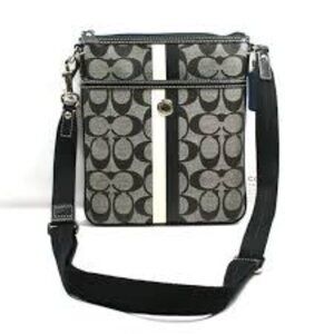 Like New Coach Black Signature Filer Crossbody Bag Purse